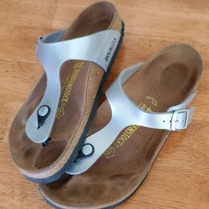 Size 40 Silver Birkenstocks (L9 M7)